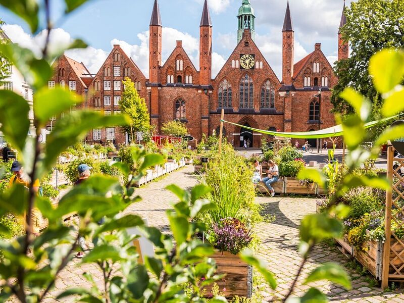 L&uuml;beck &Uuml;BERGANGSGARTEN auf dem Koberg